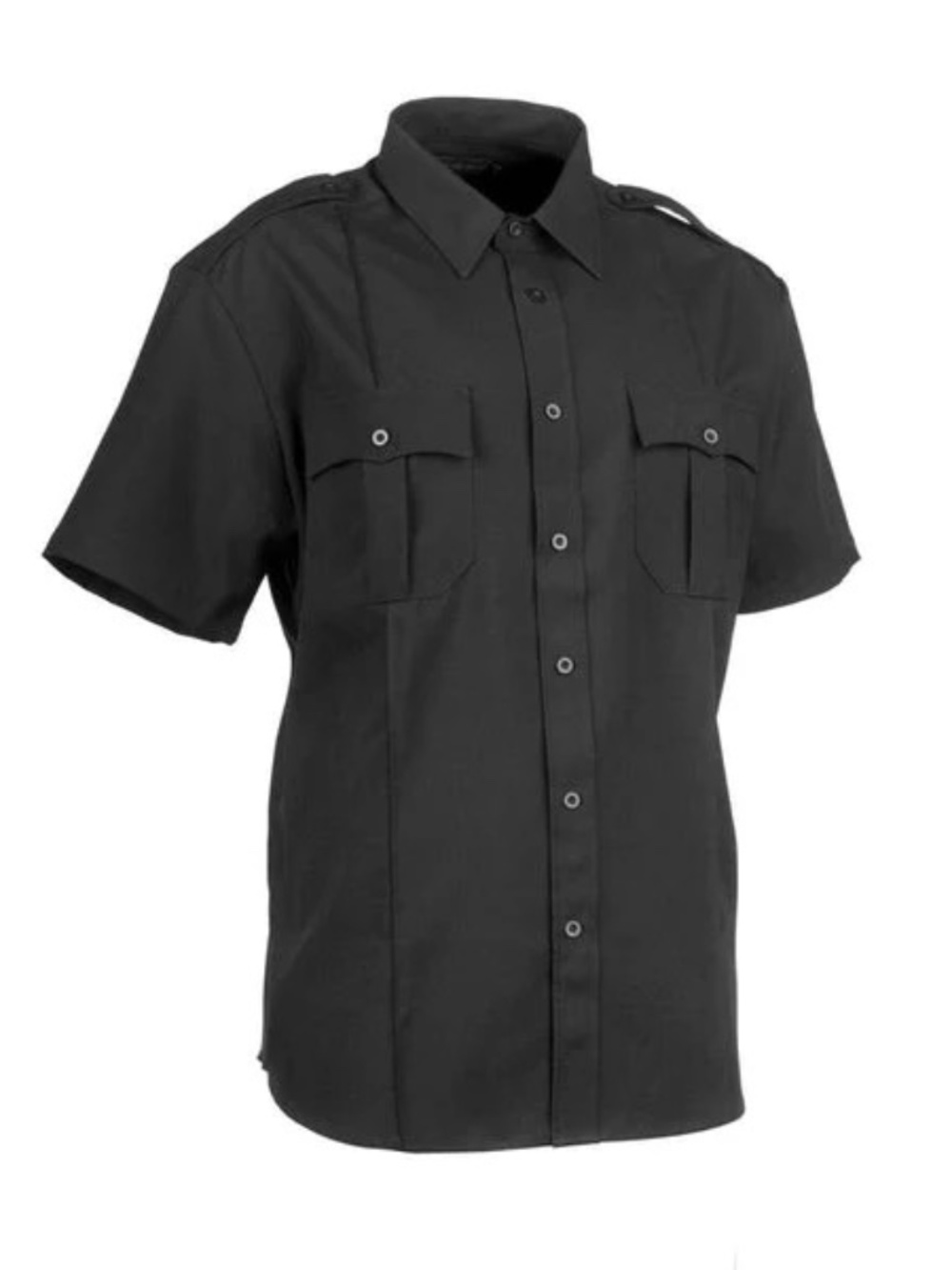 First Class 100% Polyester black short sleeve Uniform work shirt